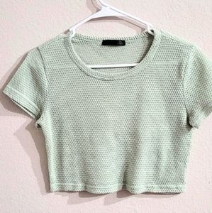 Green Crop Top